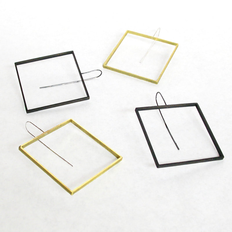 big square slice earrings grouping