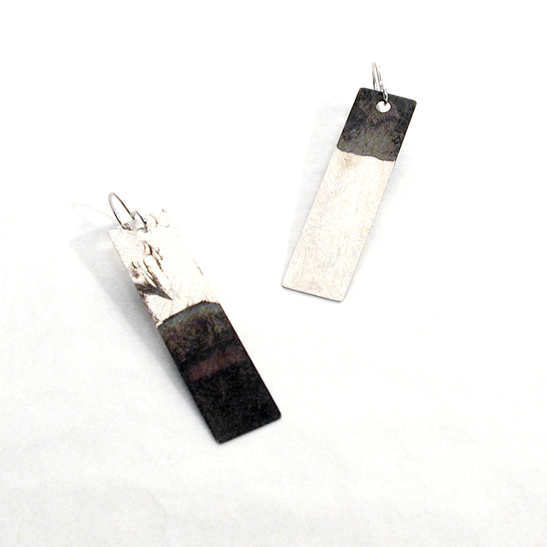 One of a Kind Black+White Graffiti Earrings