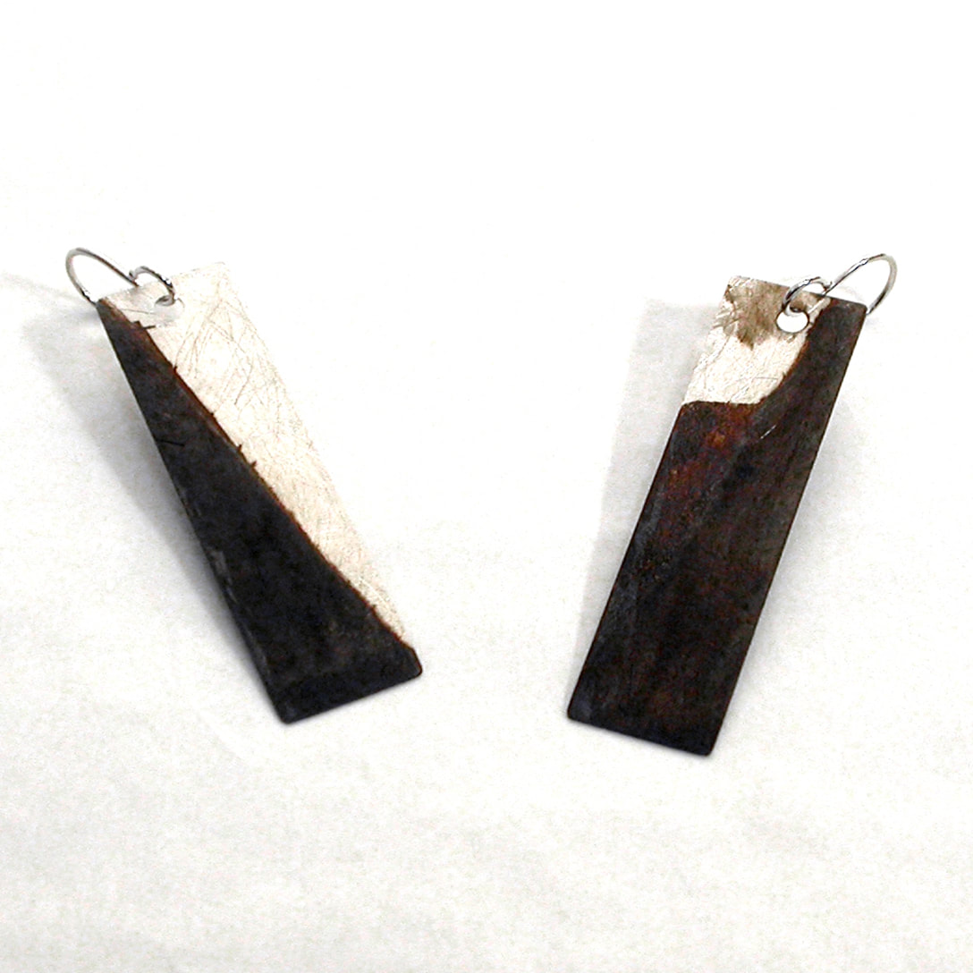 One of a Kind Black+White Graffiti Earrings