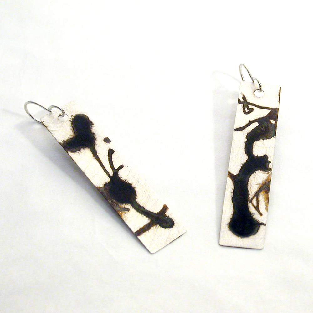Black and White Graffiti Earrings#5