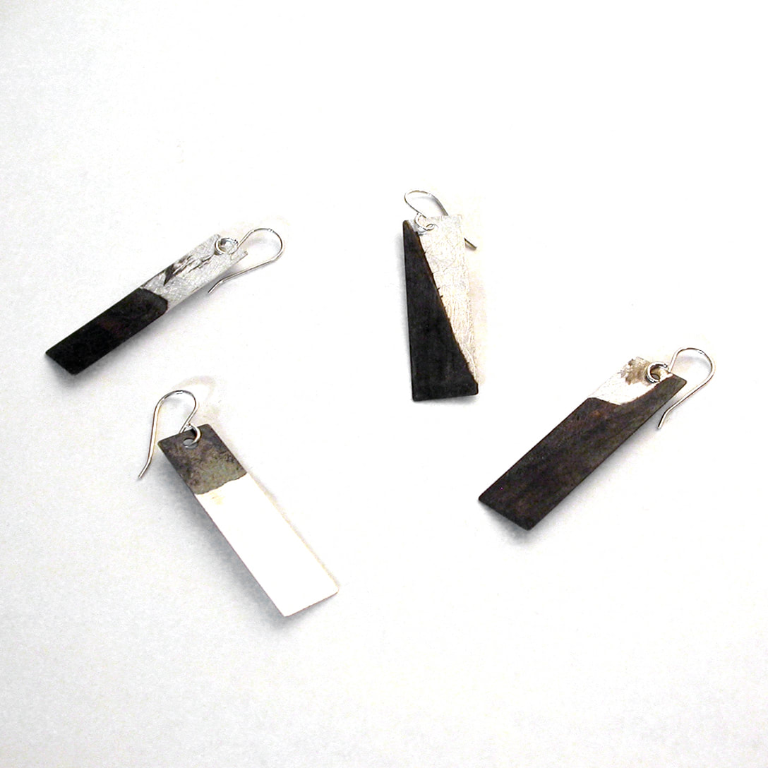 Black & White Graffiti Earrings#3+#4