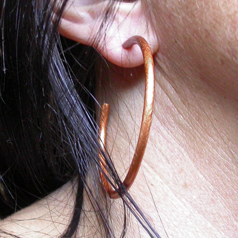the big/standard hoops, copper finish