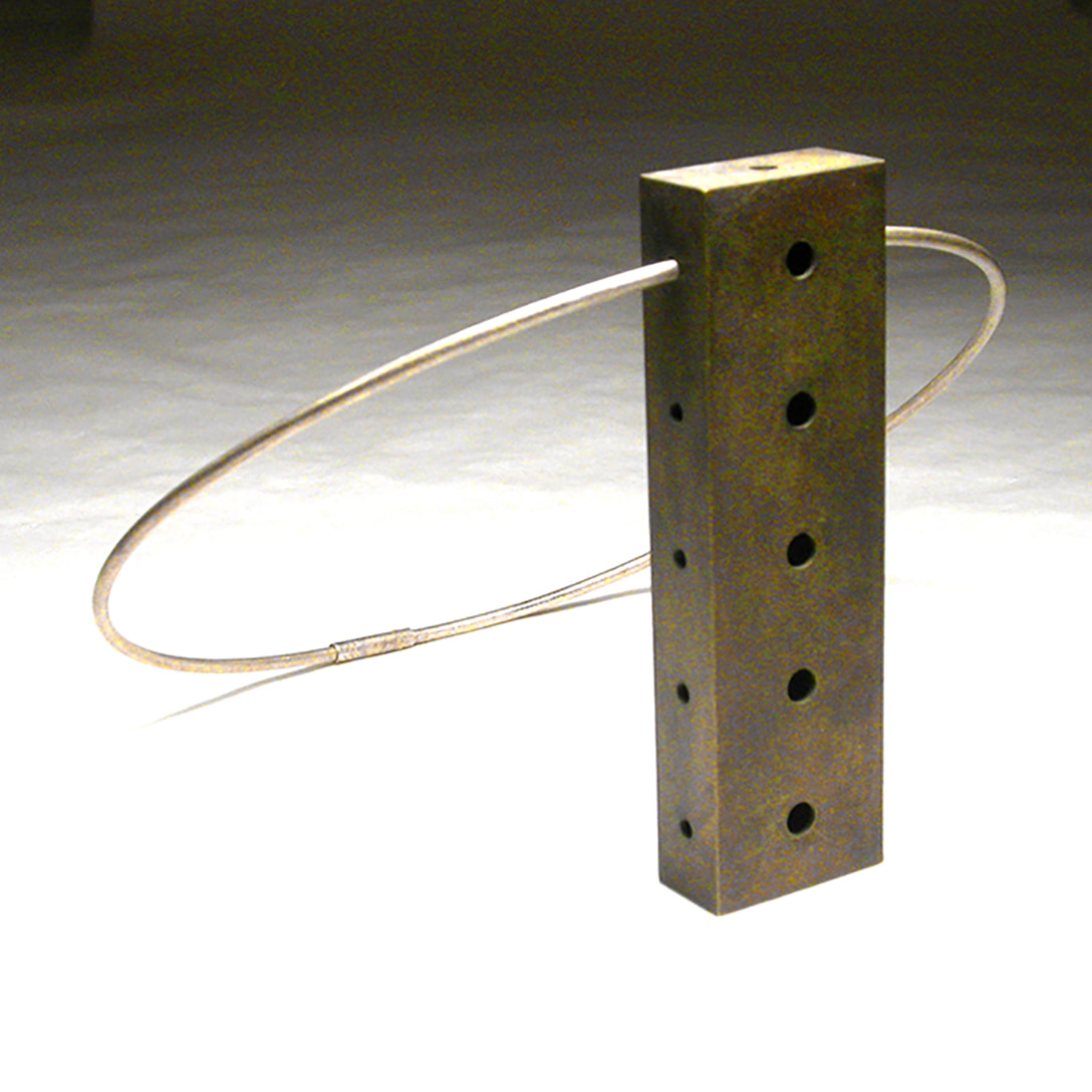 Soliloquy-Pendant-in-brass-on-a-sterling-silver-cable