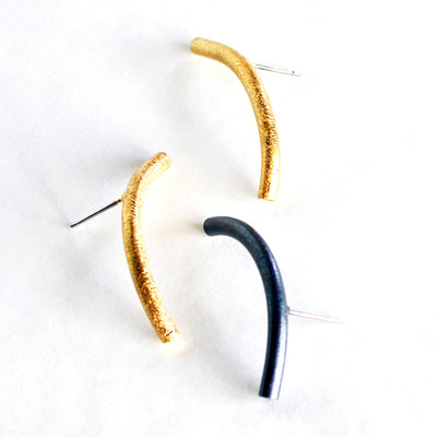 Long arc earrings