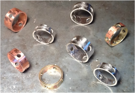 various rings in progress