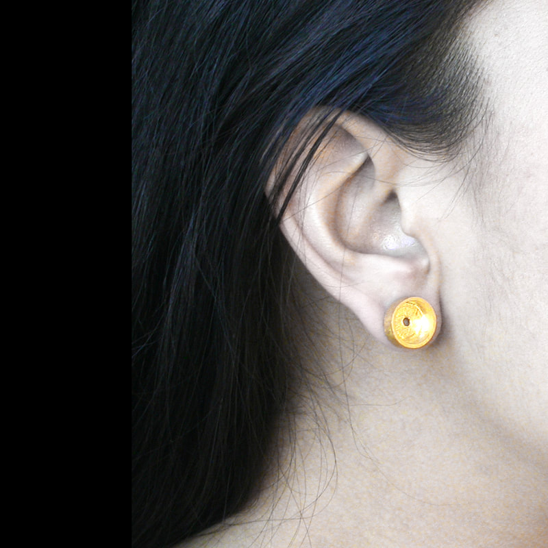 Small Round vermeil Earrings