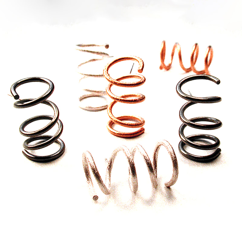 Coil Earrings in colorful finishes