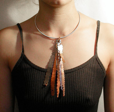 harlequin feather necklace