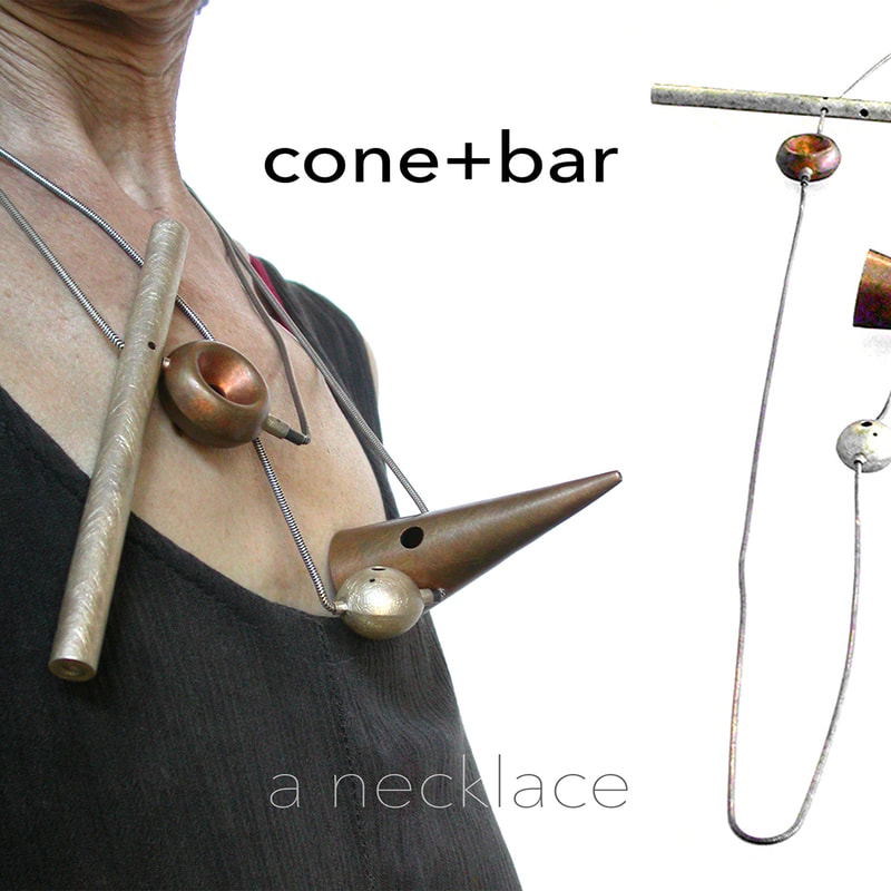 cone+bar necklace